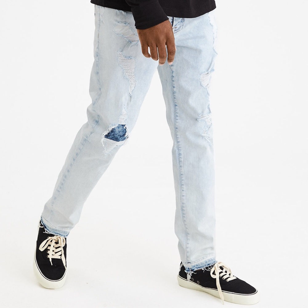 Sz 26x28 AE Extreme Flex Slim Leg Destructed Jeans